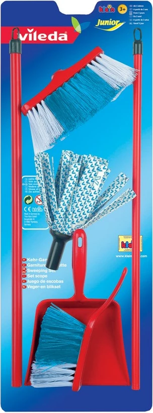 Set lodrash pastrimi Klein 6706 me mop Vileda, për fëmijë, Blu/Kuq/Bardhë