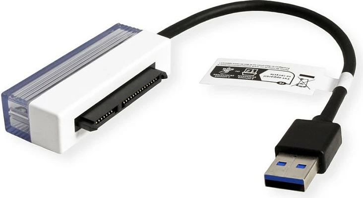 Adapter VALUE USB 3.2 Gen 1 në SATA 6Gbps, 0.15m, i zi