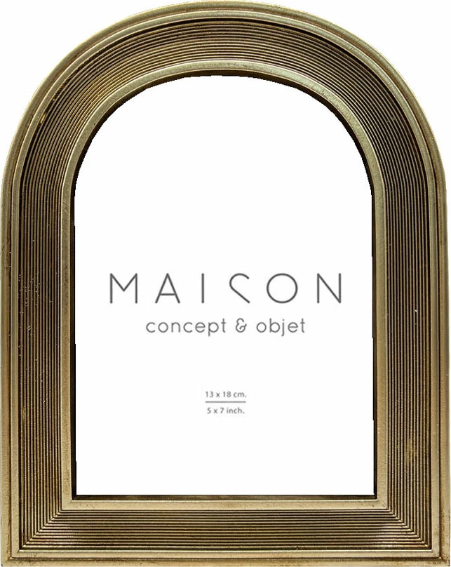 Kornizë foto Benedic, polirezine, ngjyrë ari, xham, 18x2x23 cm