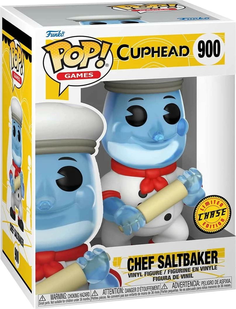 Figurinë koleksionuese vinyl Funko POP! Games Cuphead Chef Saltbaker me Chase