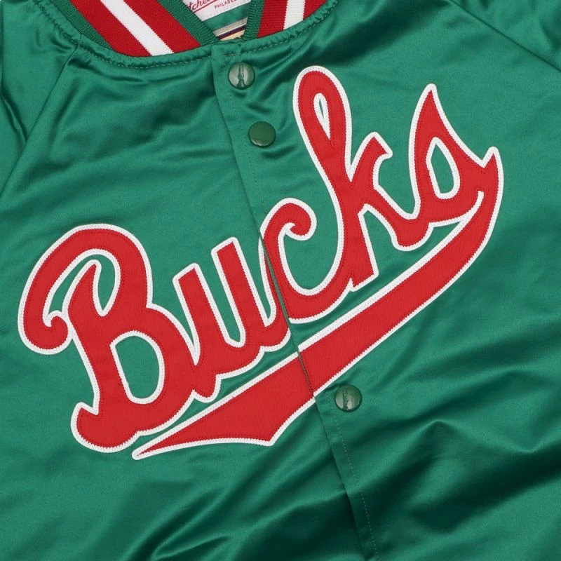 Xhaketë për meshkuj Mitchell & Ness, NBA Milwaukee Bucks, e gjelbër
