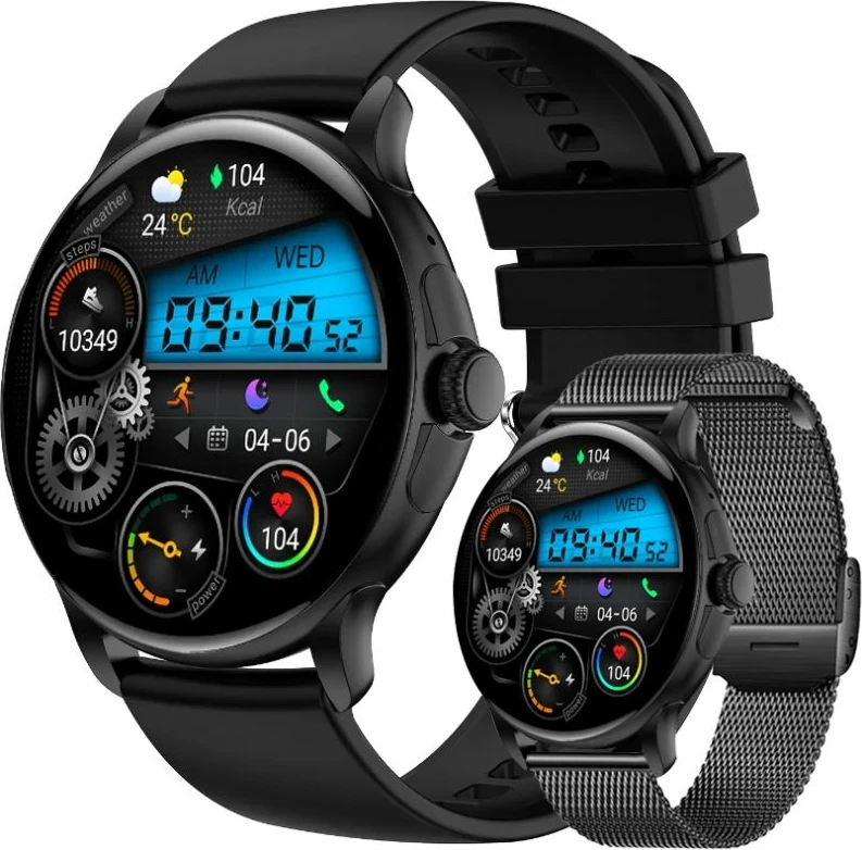 Smartwatch për femra Rubicon, e zezë