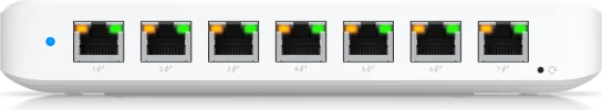 Switch Ubiquiti USW-Ultra-60W, 8x 1GbE, 7x PoE+, hyrje PoE++, 60W, i bardhë