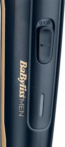 Makinë rroje BaByliss BG120E, pa kabllo, waterproof, 3–7 mm, me krehër dhe çantë ruajtjeje, blu e errët me detaje ari