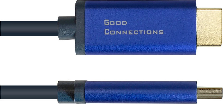 Kabel GoodConnections DisplayPort 1.4 në HDMI 2.0, 2 m, 4K@60Hz, blu/zi