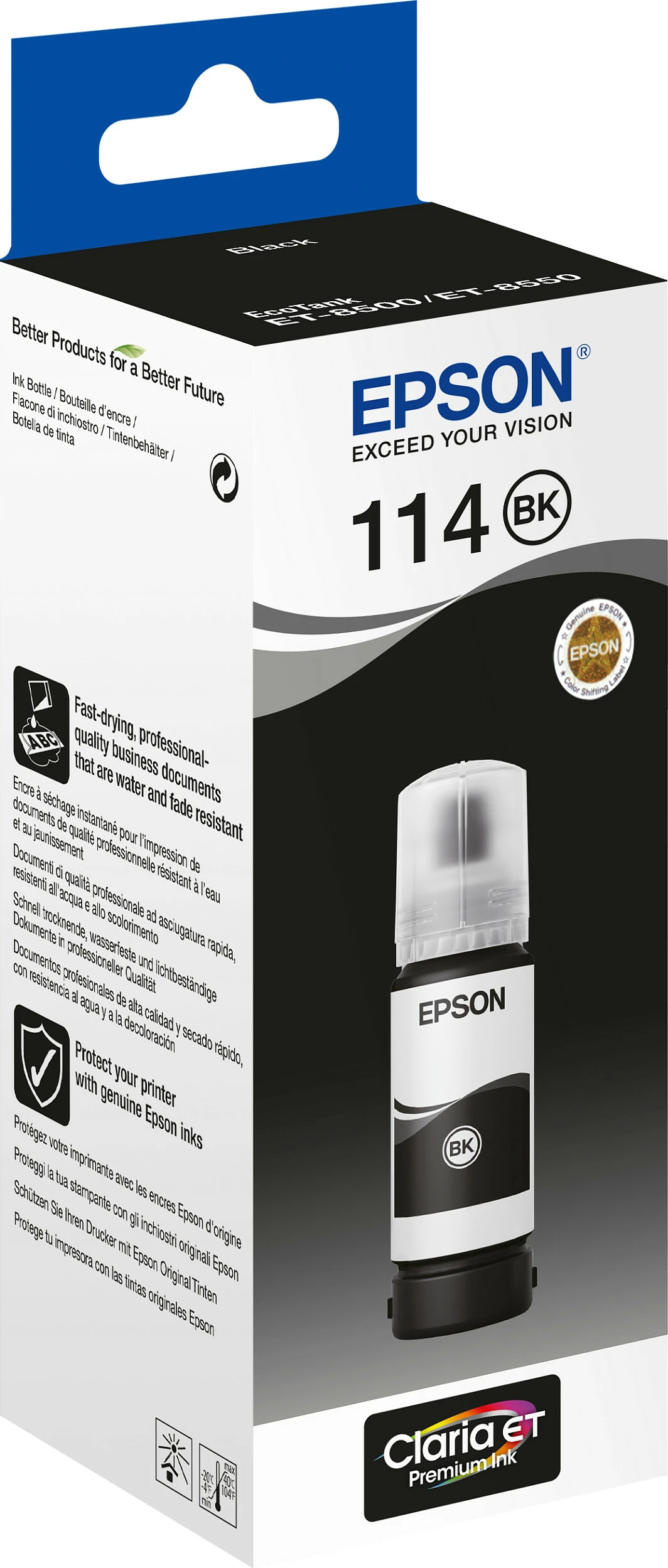 Toner Epson 114, Origjinal, ET-8500, 70 ml, e zezë