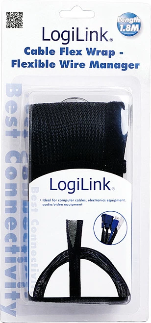 Tub menaxhimi kabllosh LogiLink KAB0006, 1.8 m, Ø32 mm, PET, i zi