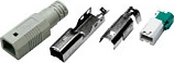 Konektor USB 2.0 LogiLink Type-B mashkull, për vetë-montim (crimp), gri