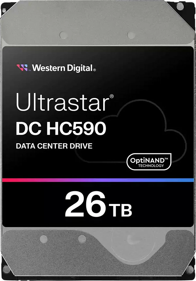 Hard disk i brendshëm Western Digital Ultrastar DC HC590, 26TB, 3.5", SAS, 7200RPM, argjendtë/zi