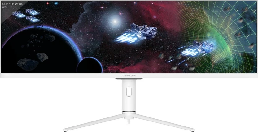 Monitor LC-Power LC-M44-DFHD-120, 43.8 inç, Double Full HD, 120 Hz, i bardhë