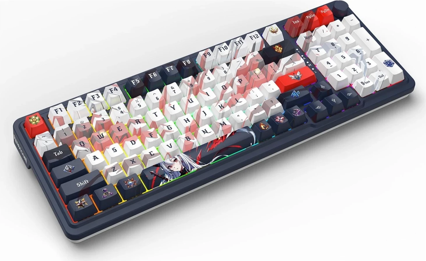 Tastierë mekanike Redragon K686AK-RGB-PRO Eisa, RGB, wireless, e bardhë-gri