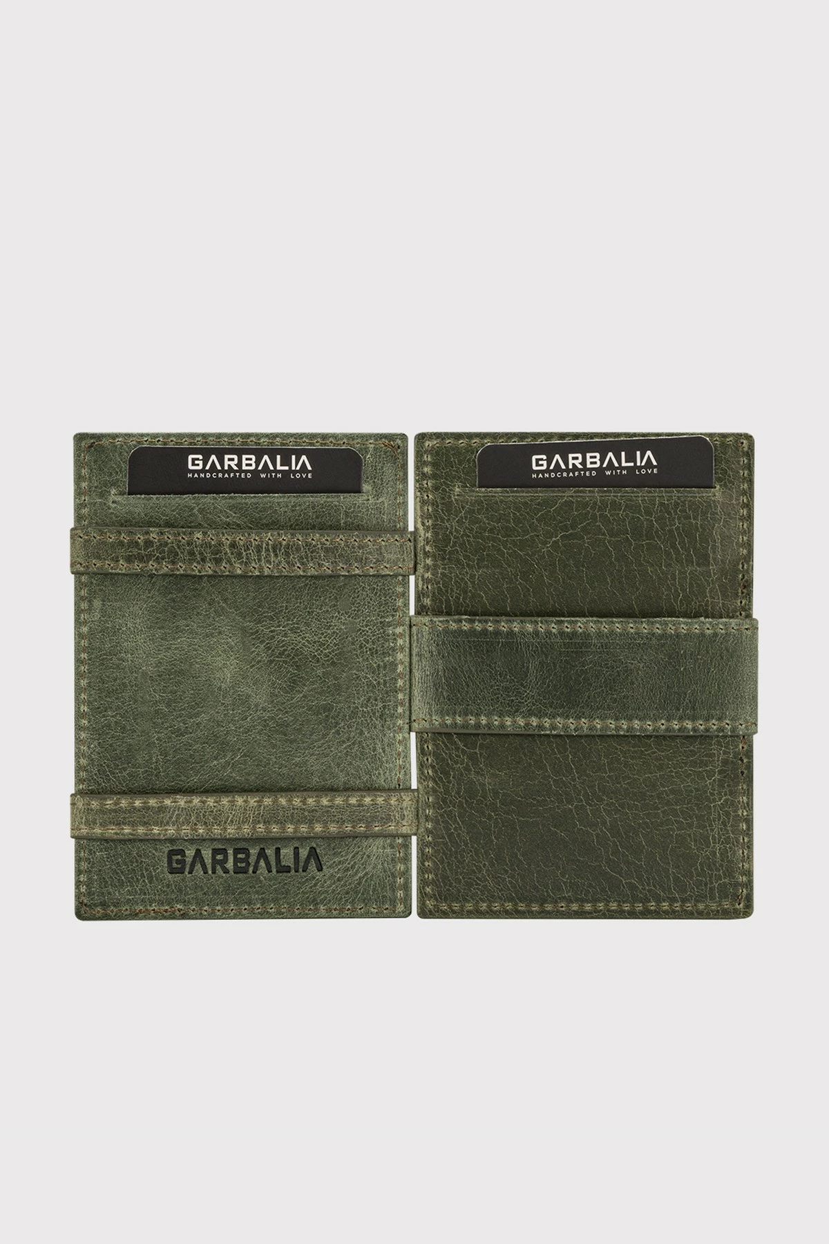 Mbajtës kartelash Zoozie Bags, lëkurë origjinale, ngjyrë e gjelbër, Magic