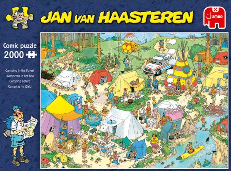 Puzzle, Jumbo, Jan van Haasteren Camping in the Forest, 2000 copa, model 19087