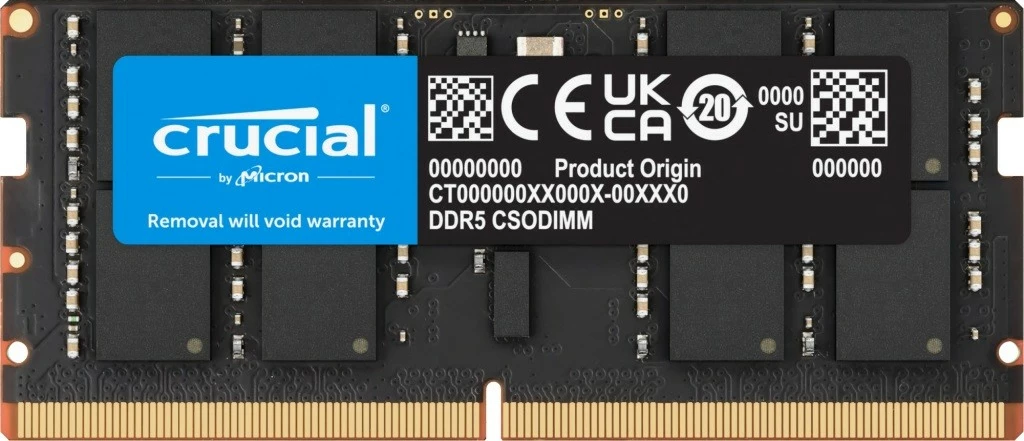 RAM Memorje Crucial DDR5 SODIMM 24GB, 6400 MHz, CL52, për laptop
