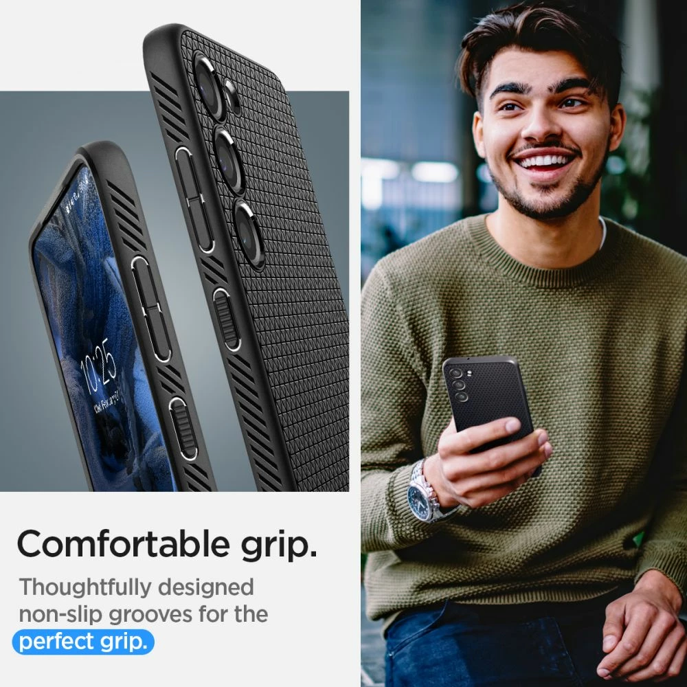 Mbështjellës Spigen Liquid Air për Samsung Galaxy S23, Matte Black