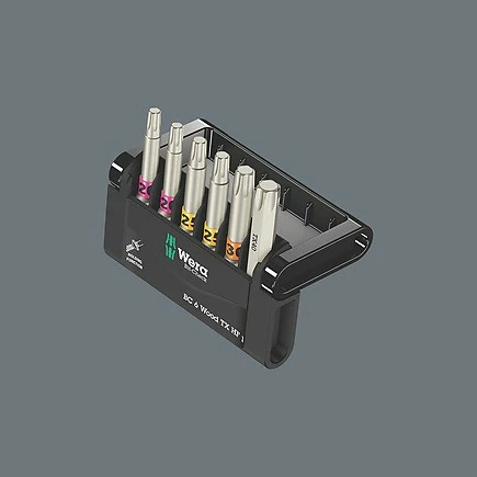 Set bitash Wera 05056470001, 6 copë, Torx Plus, me kuti bartëse, e zezë/metalike