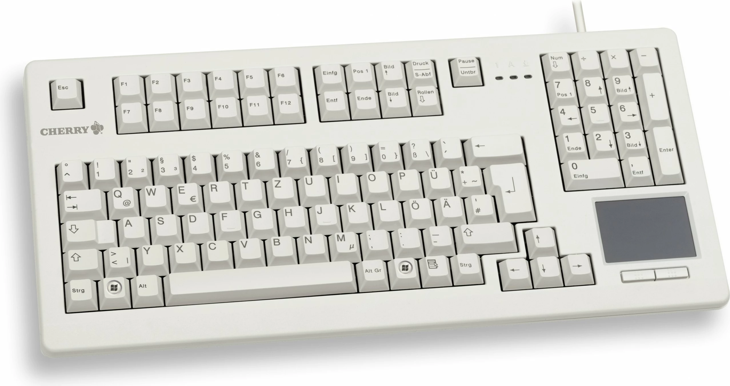 Tastierë Cherry TouchBoard G80-1190, Full-size, Wired, USB, Mekanike, QWERTZ, Gri