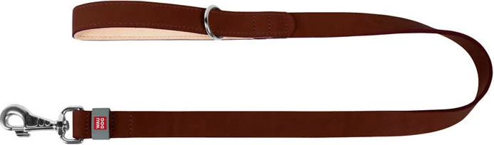 Litar qeni Waudog 08146, lëkurë natyrale, 122 cm, 20 mm, kafe