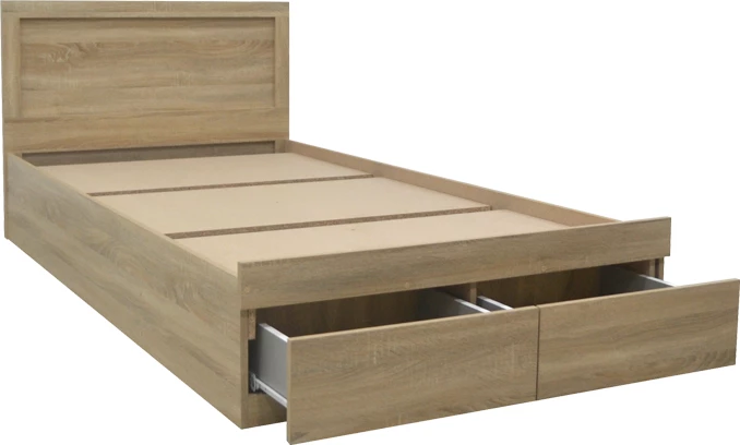 Krevat Olympus me sirtar, ngjyrë lisi të çelët, 100x200cm