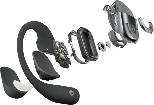 Kufje SHOKZ OpenFit 2+ wireless, ear-hook, për thirrje/muzikë, e zezë