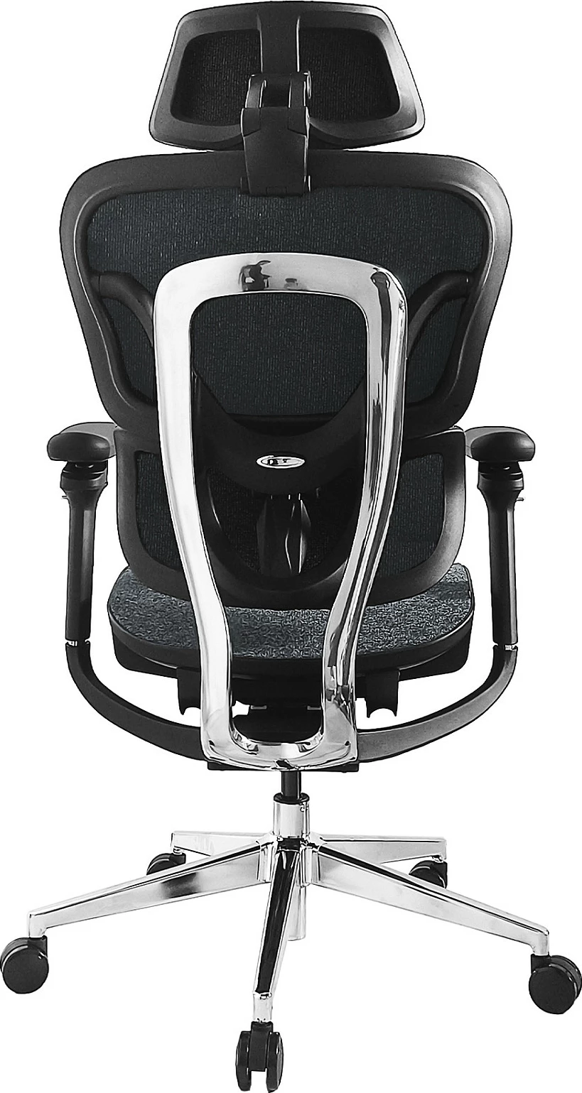 Karrige zyre ergonomike EQUIP Lite, me mbështetëse koke dhe krahësh 3D, 150 kg, blu/zezë