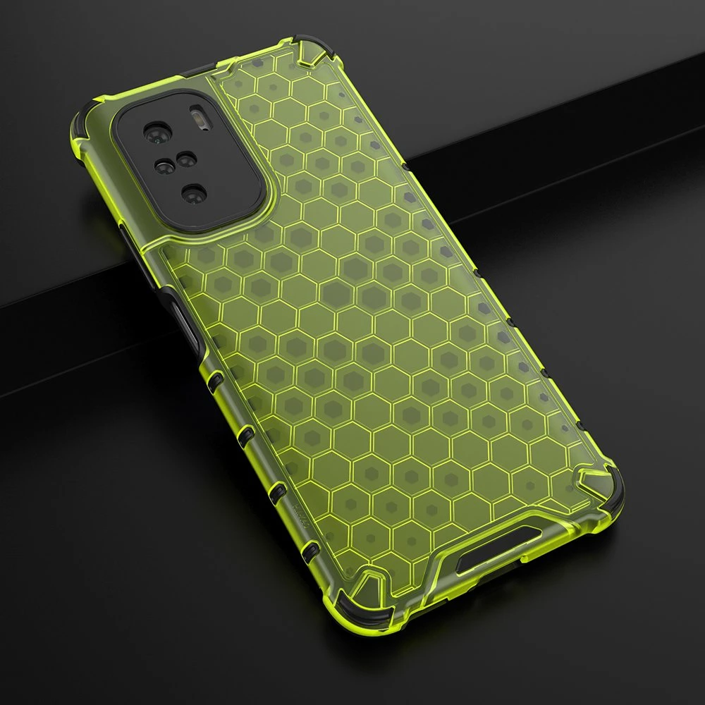 Mbështjellës Honeycomb Hurtel për Xiaomi Redmi K40 Pro+, K40 Pro, K40, Poco F3, Gjelbër
