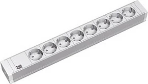 Zgjatues rryme Bachmann 19" 8x Schuko, kabllo 2m, 16A 3680W, gri