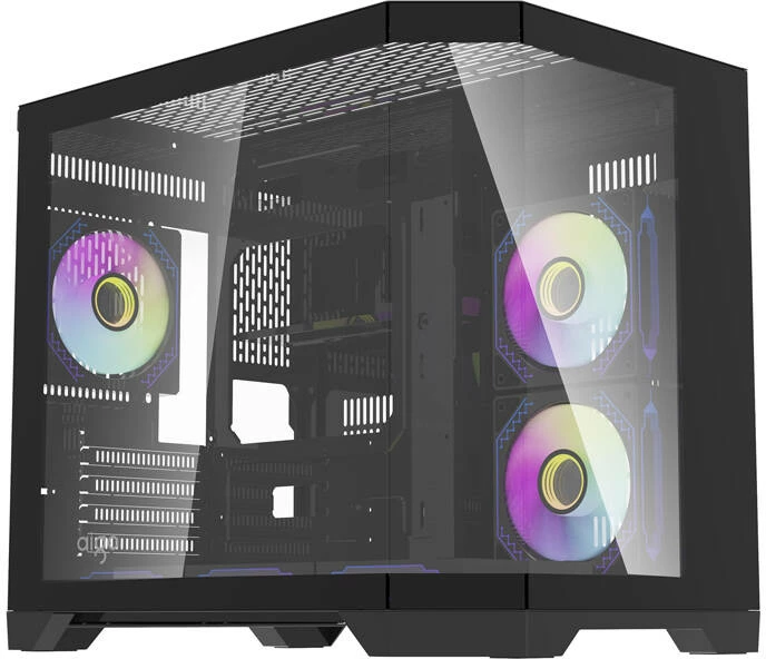 Kasë Darkflash FT418 me 6 ventilatorë aRGB, Mini Tower, e zezë