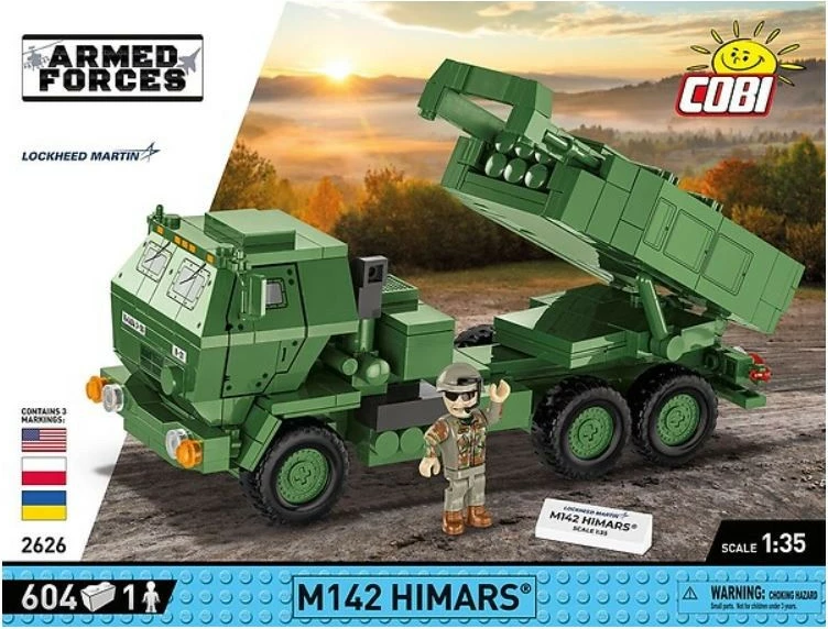 Set blloqesh Cobi Klocki Armed Forces M142 Himars, 604 elemente, Jeshile