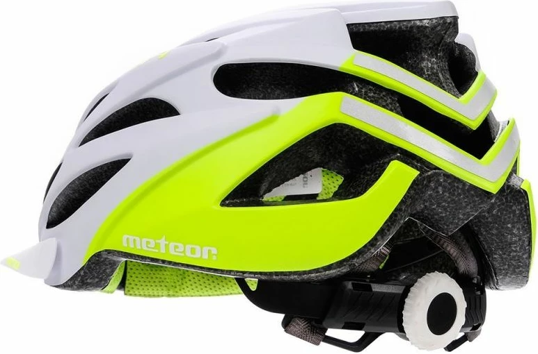Helmetë biçiklete Meteor Marven 24786-24788, bardhë/jeshile [Madhësia: Standarde]