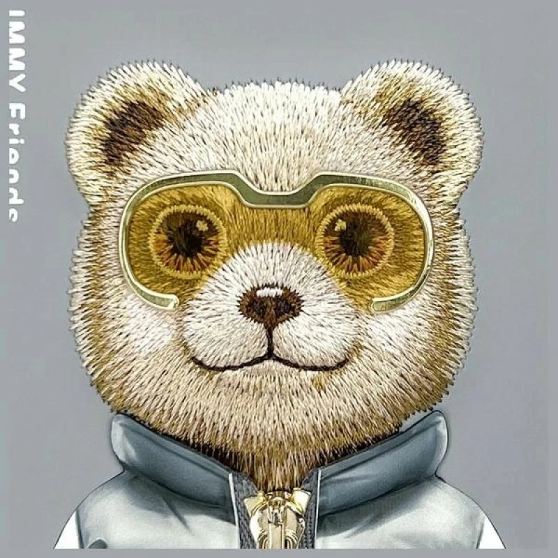 Kuti për iPhone 15 Nimmy Cool&Cute 2.0 Bear, gri