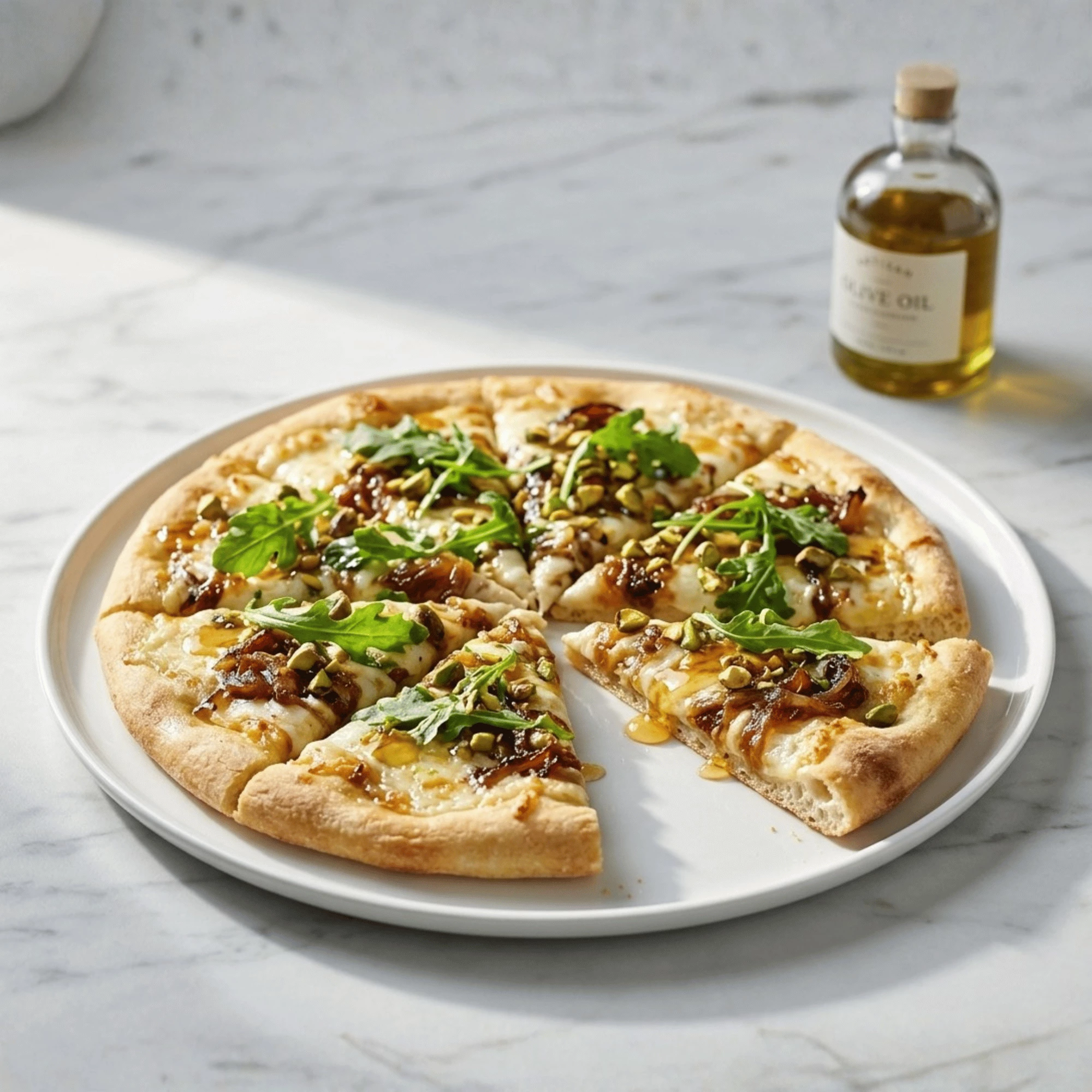 Pjatë pice Fine Dine Pure Crema 330mm, porcelan i vitrified, krem, set 3 copë