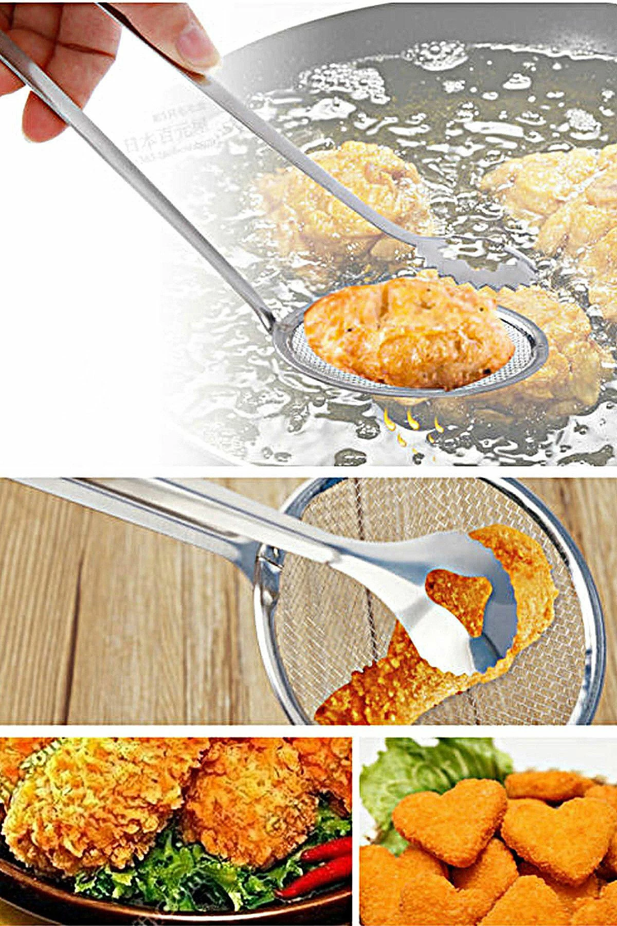 Pincë kuzhine çeliku, me sitë, Hermia, Mit-1707-17, 29cm