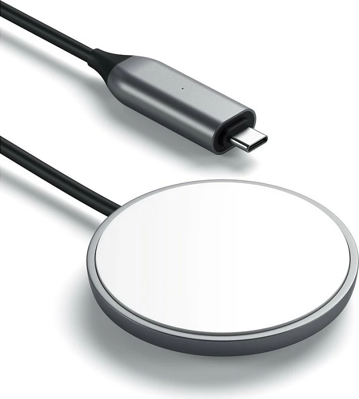 Kabllo karikimi magnetike pa tela Satechi Magnetic Wireless Charging Cable, USB-C, space gray