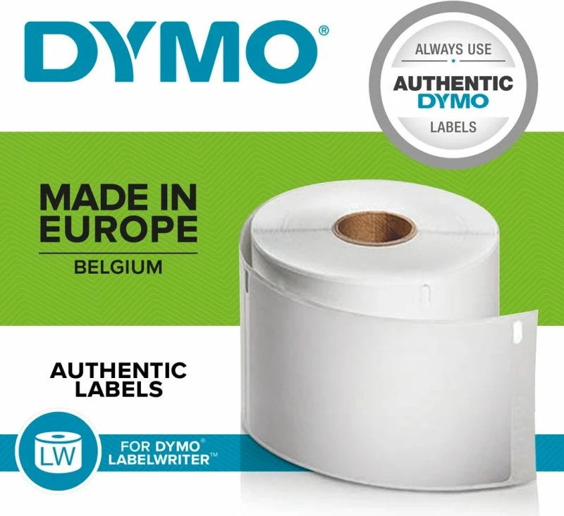 Etiketa vetëngjitëse për printer DYMO LW, Yakimasport S0722390, të bardha, set 24 rrotulla