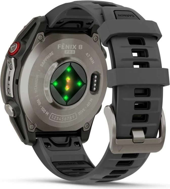 Orë sportive Garmin Fenix 8 PRO AMOLED 47mm Sapphire Titanium, e zezë