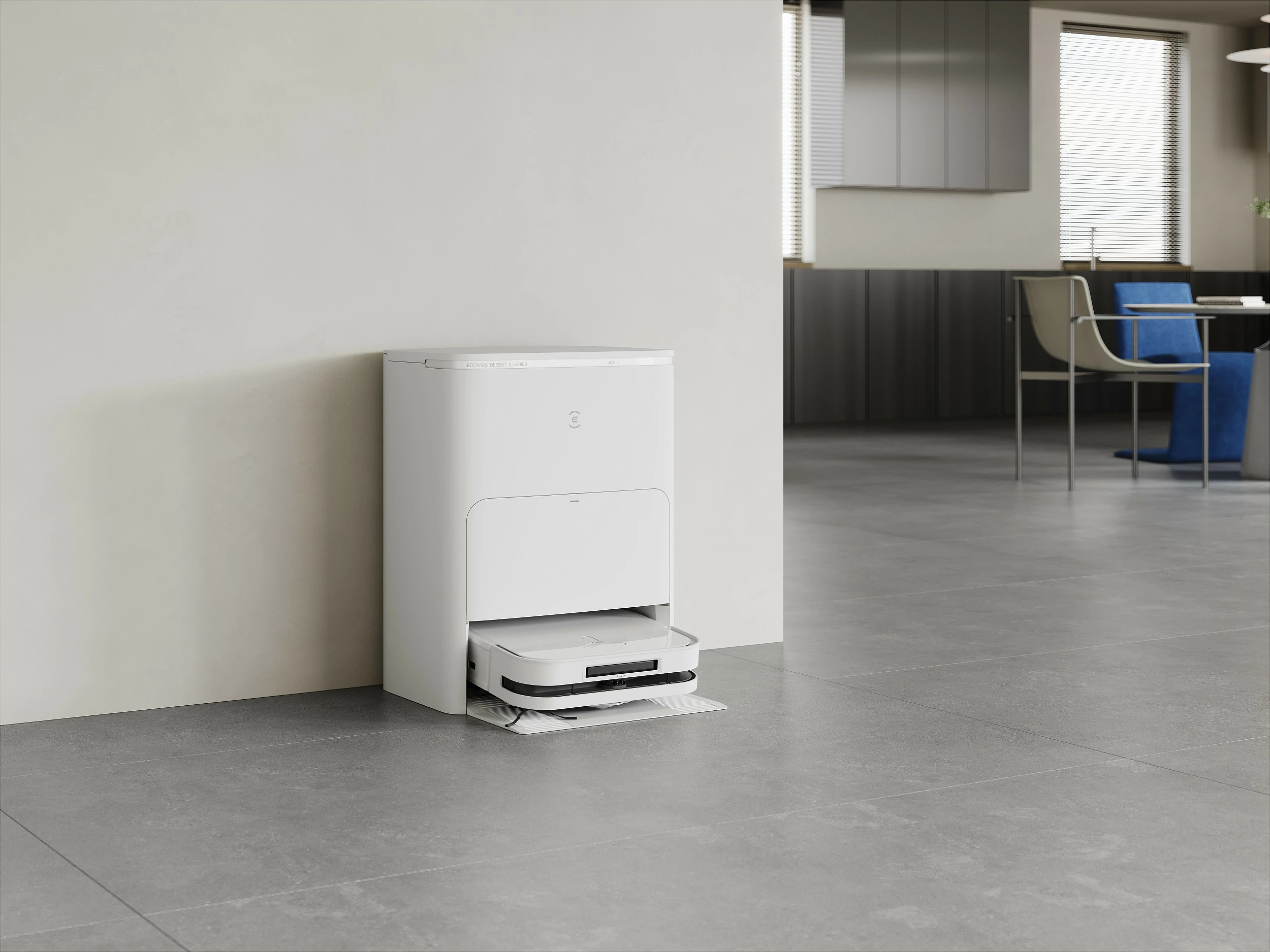 Robot fshesë Ecovacs Deebot X5 Omni, pa qese, stacion me qese pluhuri 3.5 L, fshirje e lagët, e bardhë