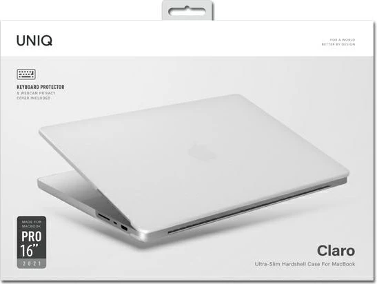 Mbështjellës UNIQ Claro për MacBook Pro 16" (2021/2023), Transparent