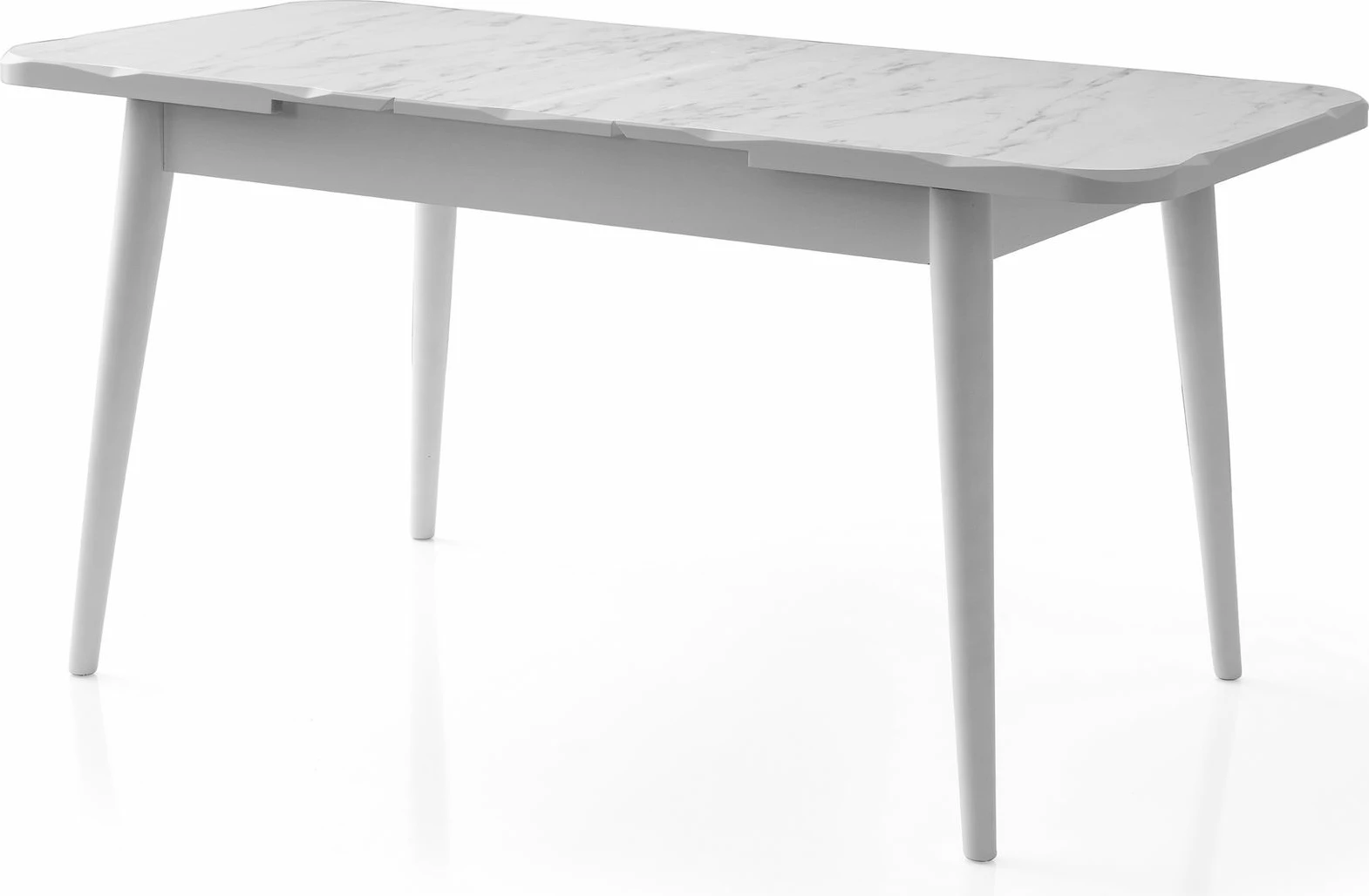 Tavolinë ngrënieje zgjatëse, ngjyrë e bardhë, Skye Decor, Crea - 2942