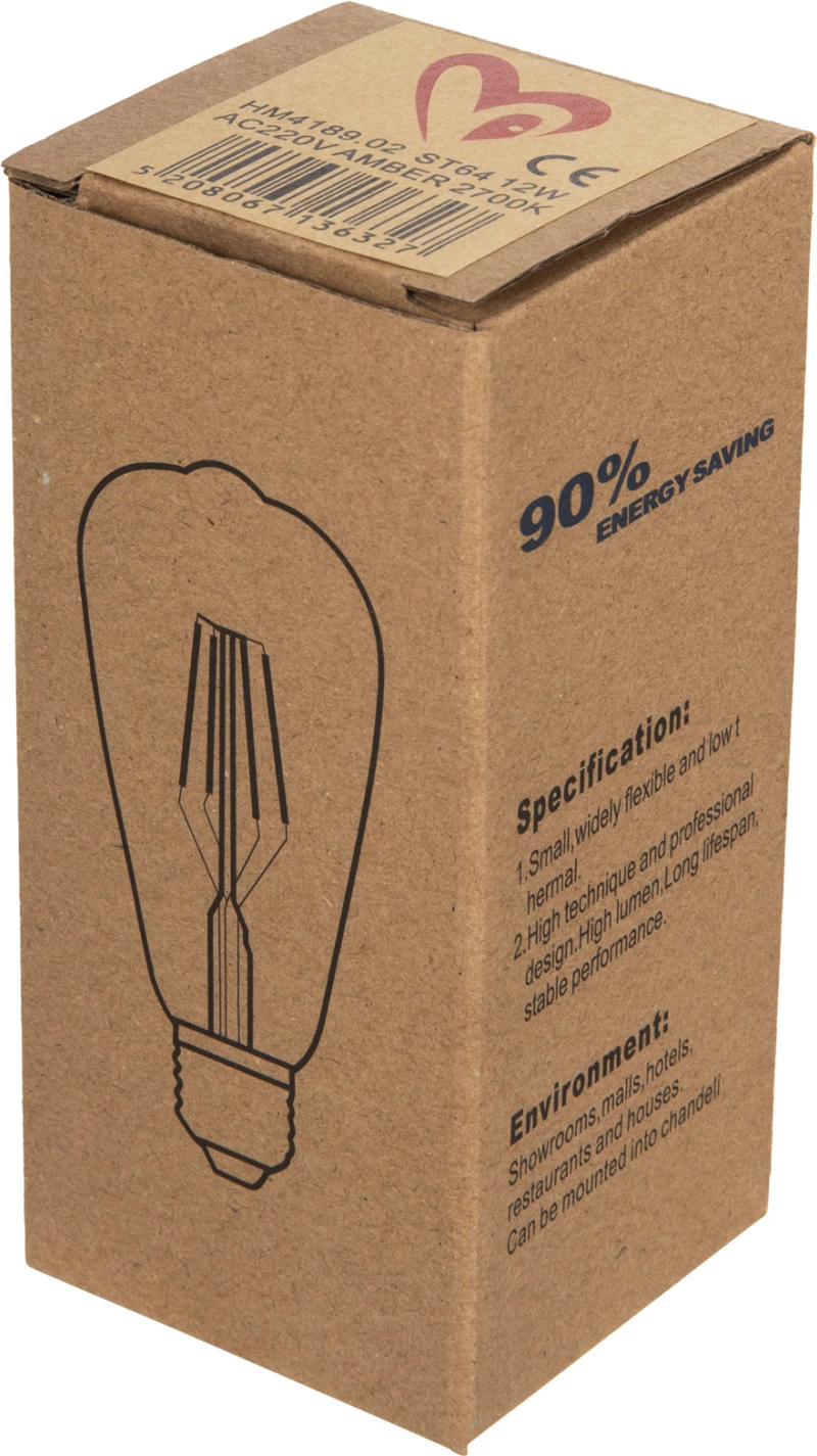 Llambë LED filament, 12W, E27, 3000K, ngjyrë ari, FH4189.02 5