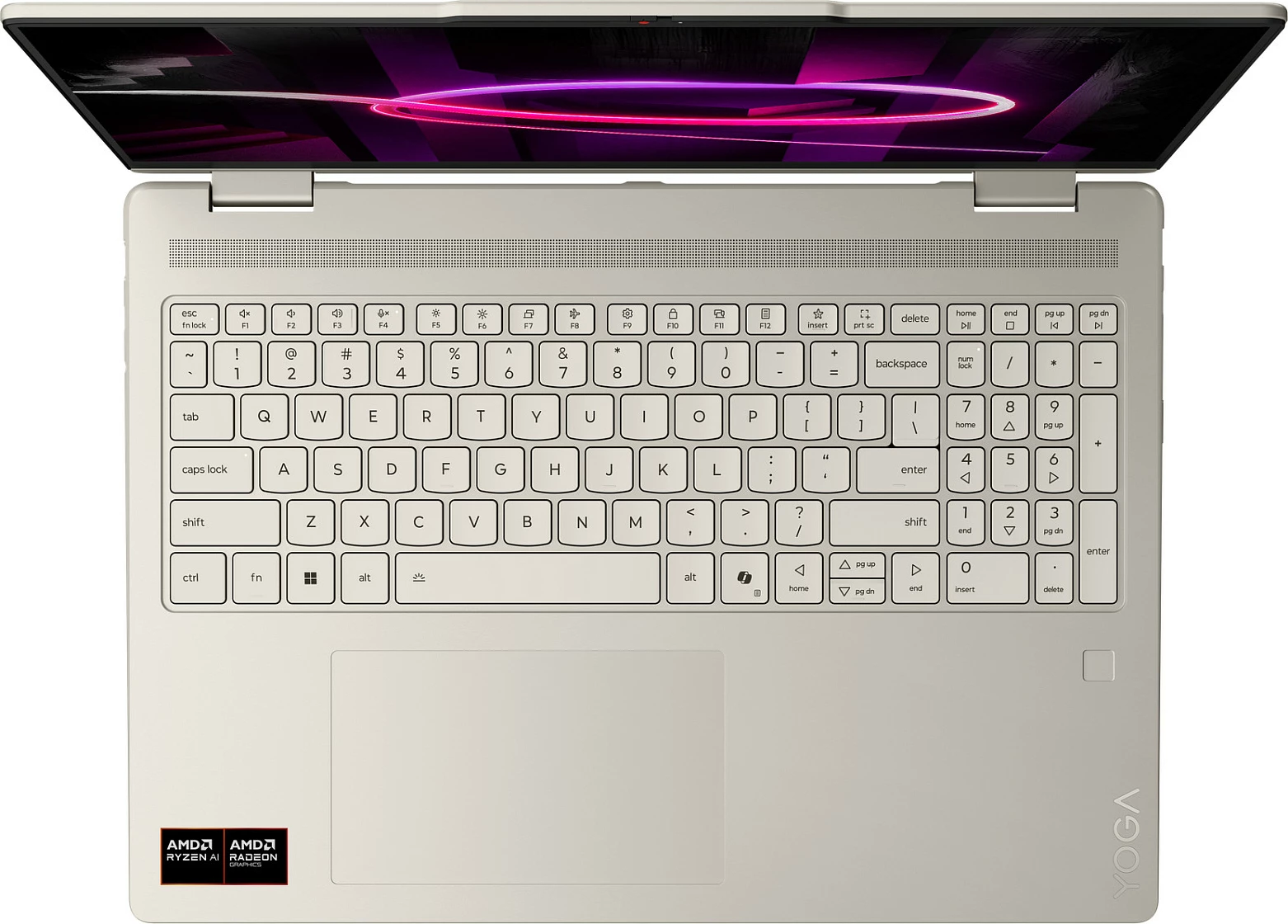 Laptop 2-në-1 Lenovo Yoga 7, Ryzen AI 7 445, 32GB RAM, 1TB SSD, 16-inç 2.8K, Windows 11 Home, Seashell