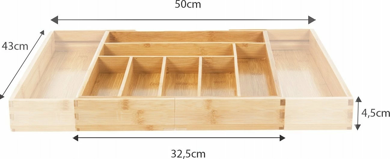 Organizues i zgjerueshëm për takëme bambu GreenBlue GB379 325-500x430x45 mm, kafe