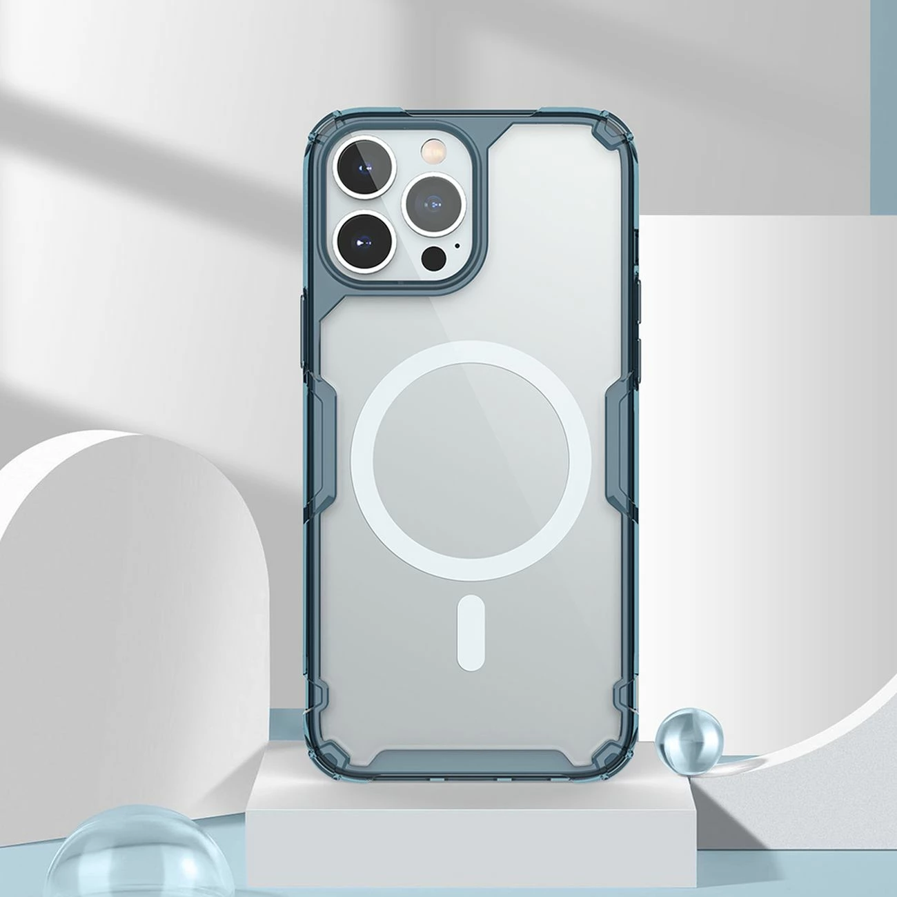 Mbështjellës Nillkin Nature Pro për iPhone 15 Pro Max me MagSafe, blu