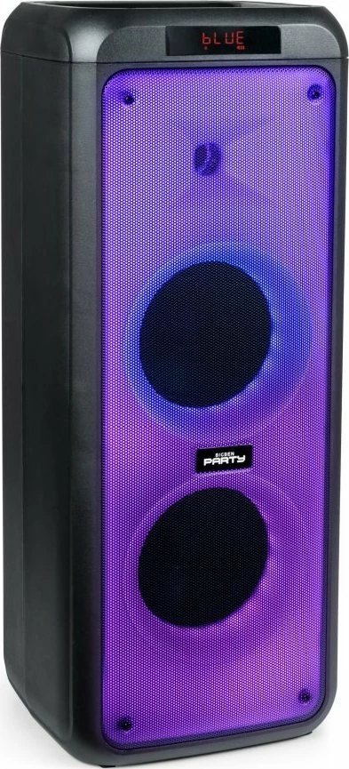Altoparlant Bluetooth BigBen Party Tower XL Karaoke 600W me 2 mikrofonë, LED, i zi