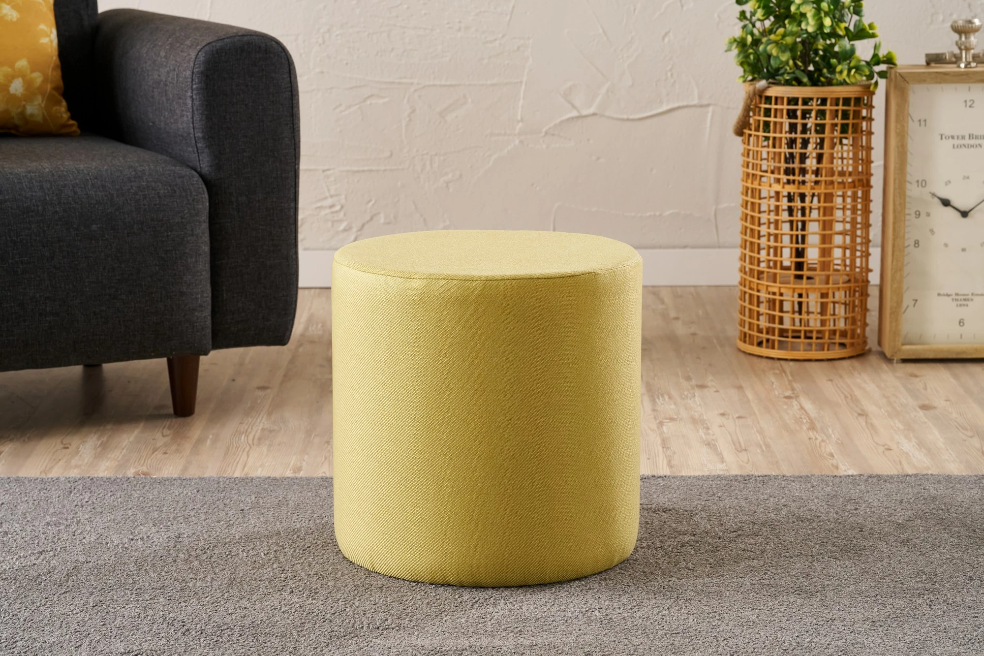 Puf Atelier del Sofa, Bitez, e verdhë, 40x40cm