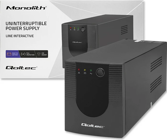 Kasë UPS Qoltec Monolith 2000VA 1200W, e zezë