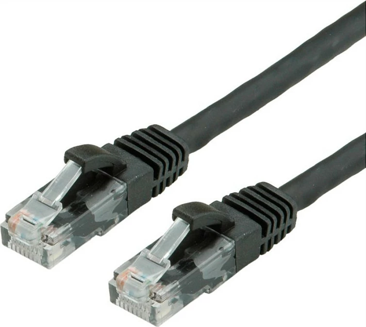 Kabllo rrjeti Ethernet VALUE 21.99.1464, Cat6a, 0.3 m, RJ-45 në RJ-45, U/UTP, e zezë