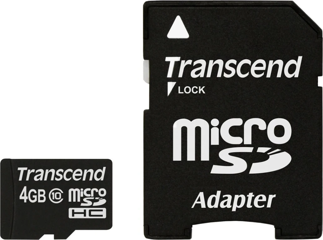 Karta memorie Transcend TS4GUSDHC10, 4GB, Class 10, me adapter
