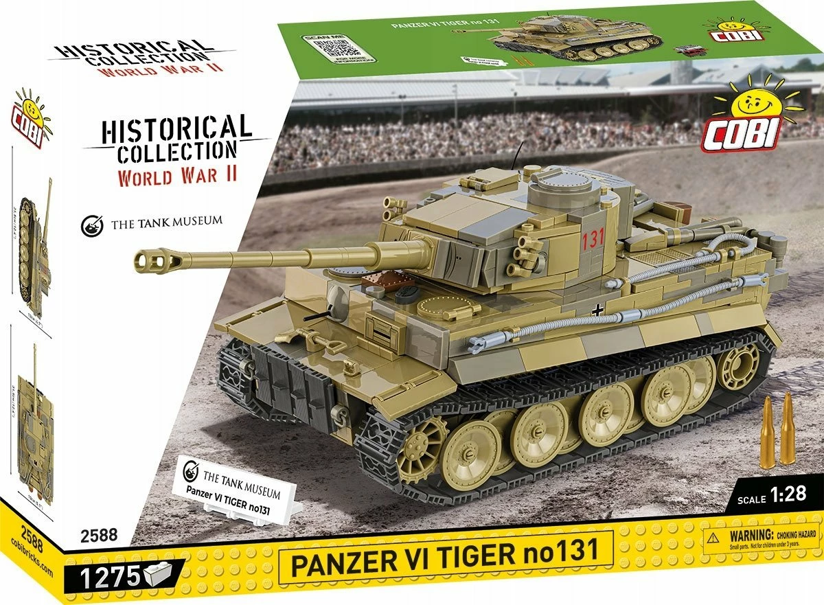 Set bllokesh ndërtimi Cobi Panzer VI Tiger No.131, 1275 pjesë, shkallë 1:28