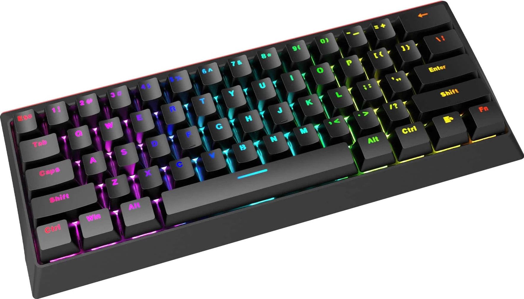 Tastierë mekanike Marvo KG962 60% Wired RGB Blue Switch, e zezë